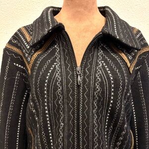 Black and Gold Embroidered Jacket
